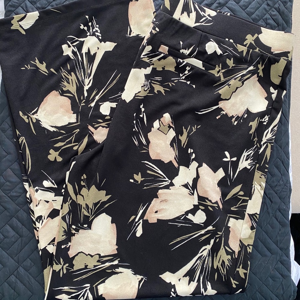 Isaac Mizrahi TALL Floral Print Wide Leg Pant 2X